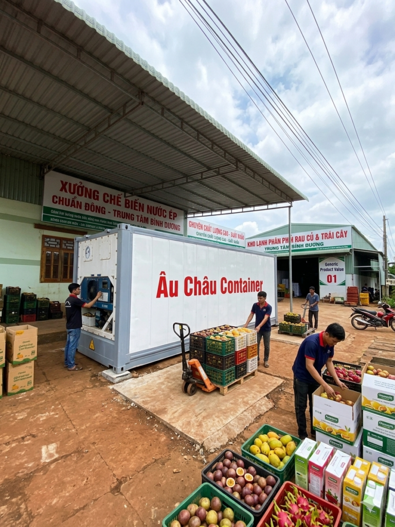 container lạnh nước ép trái cây Bình Dương