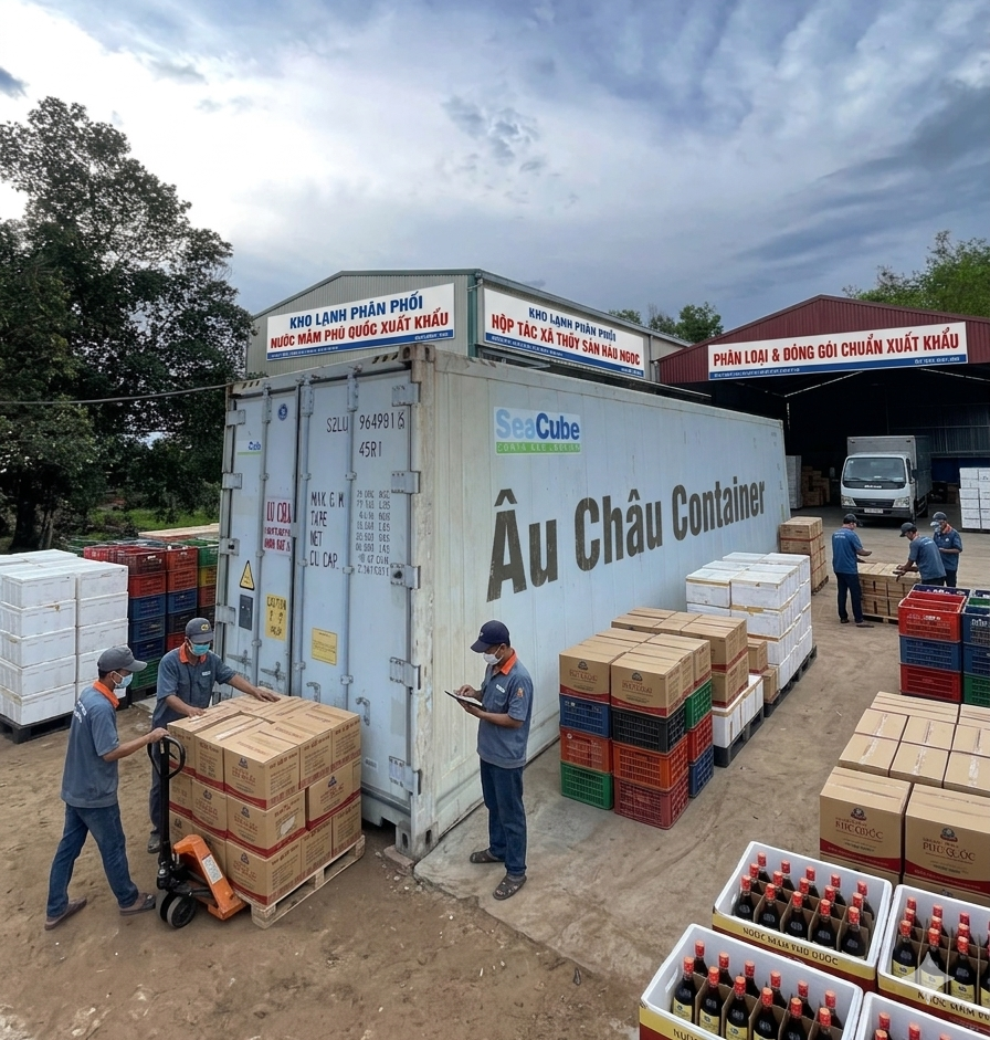 container lạnh nước mắm Phú Quốc