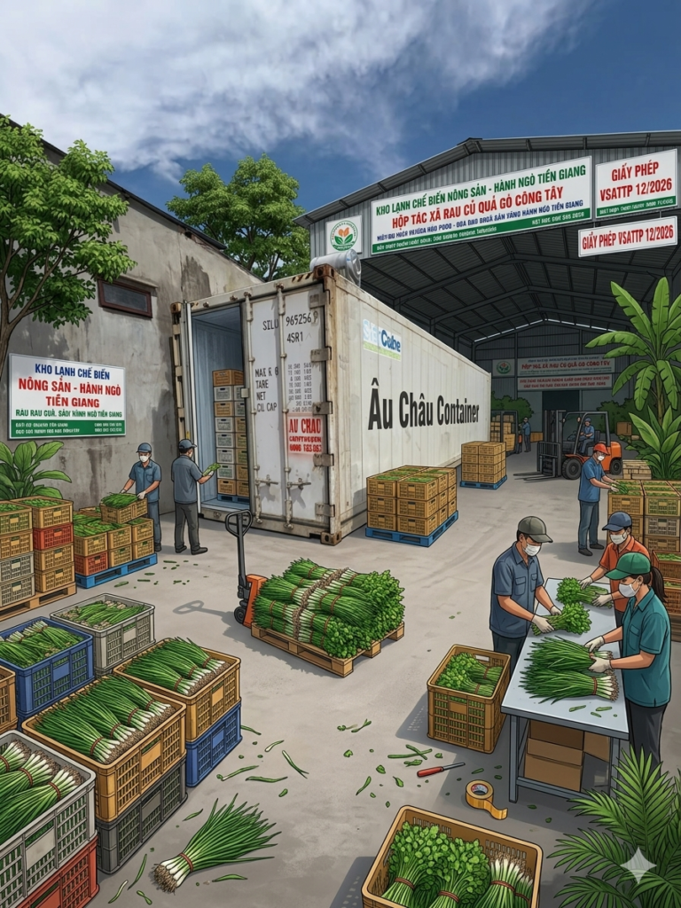 container lạnh rau gia vị Tiền Giang