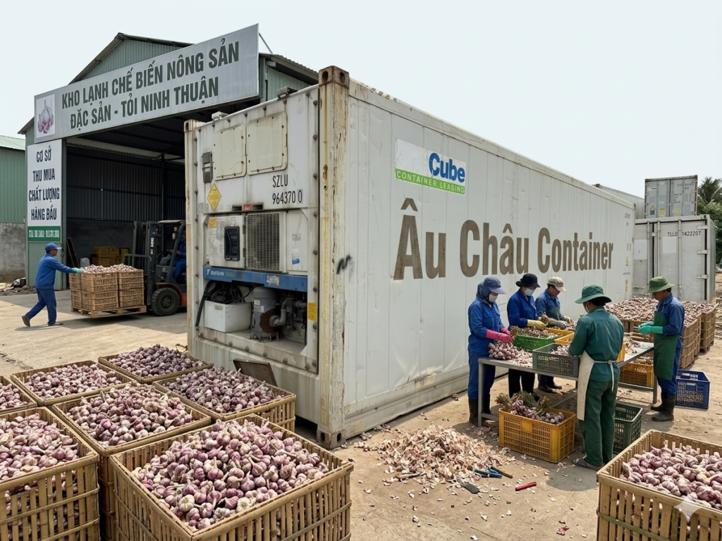 container lạnh tỏi Ninh Thuận