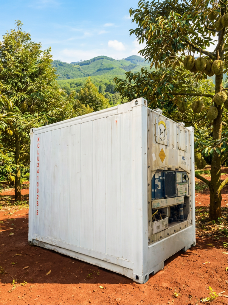 Container lạnh 10 feet trữ sầu riêng