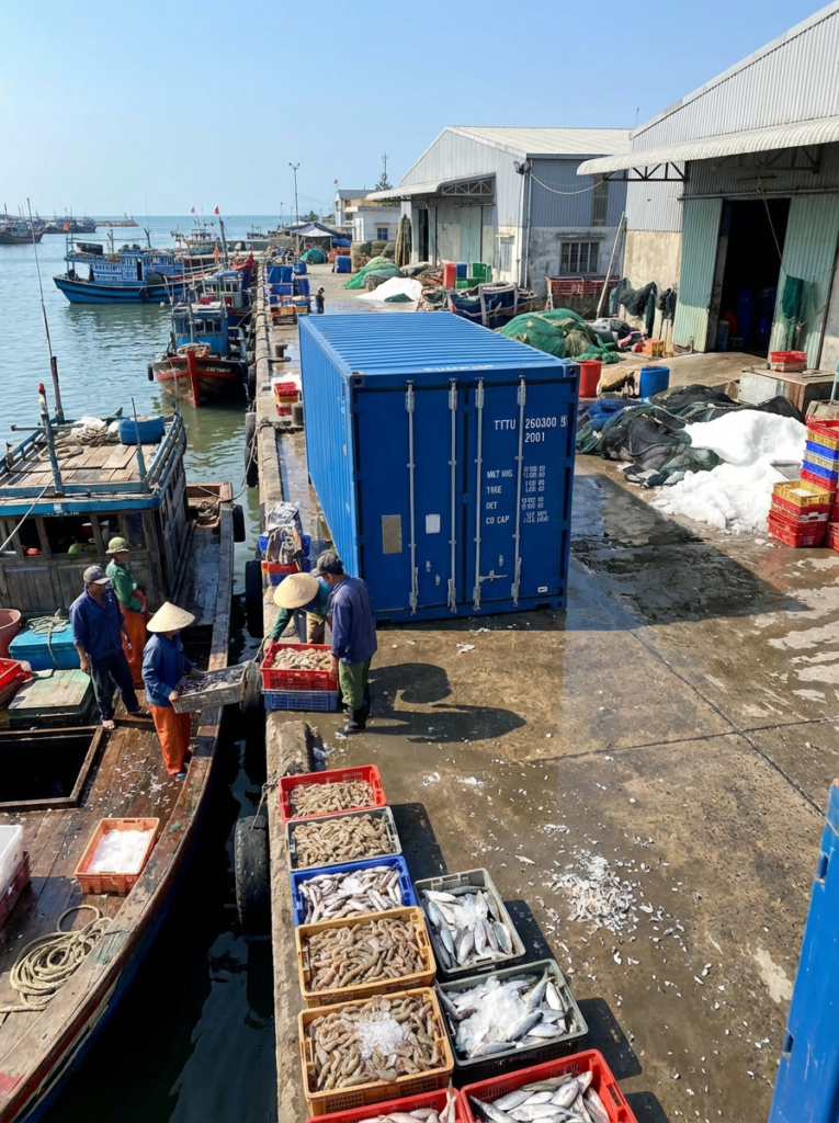 container lạnh 20 feet cấp đông