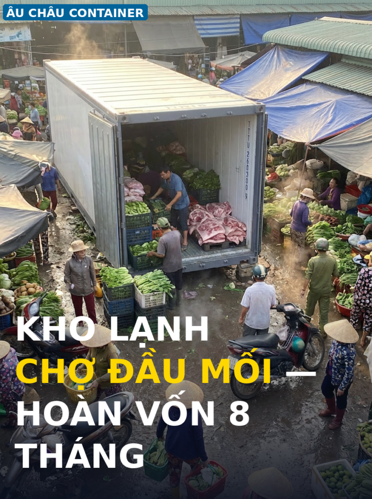container lạnh 20 feet hộ kinh doanh chợ đầu mối TP.HCM