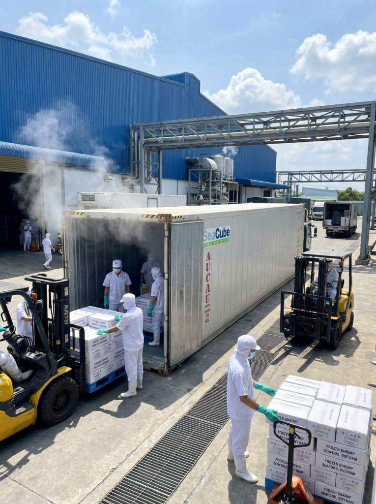 container lạnh 40 feet cho nhà máy chế biến thực phẩm công nghiệp miền Nam