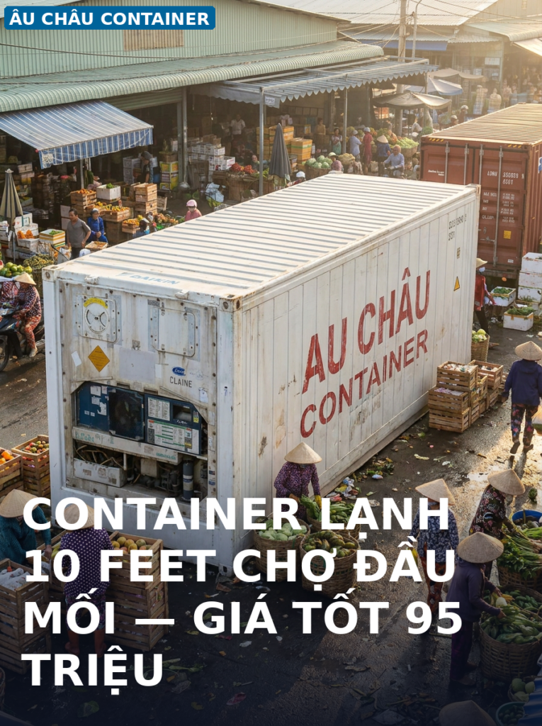 container lạnh 10 feet cho hộ kinh doanh chợ đầu mối