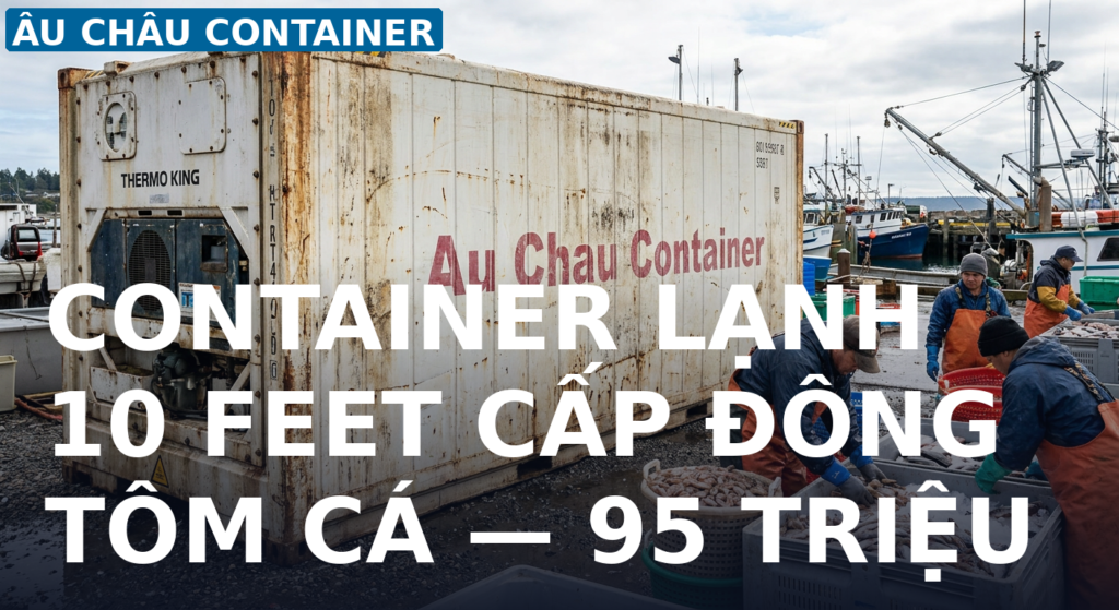 container lạnh 10 feet cấp đông tôm cá