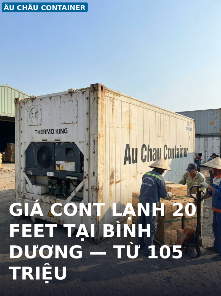 giá cont lạnh 20 feet tại Bình Dương