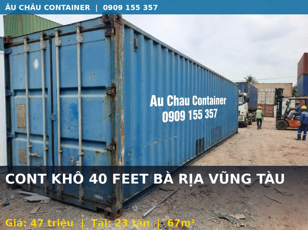 cont khô 40 feet logistics vận tải Bà Rịa Vũng Tàu