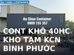 cont khô 40HC kho tạm khu công nghiệp Bình Phước – thùng thép Corten cao 2.9m
