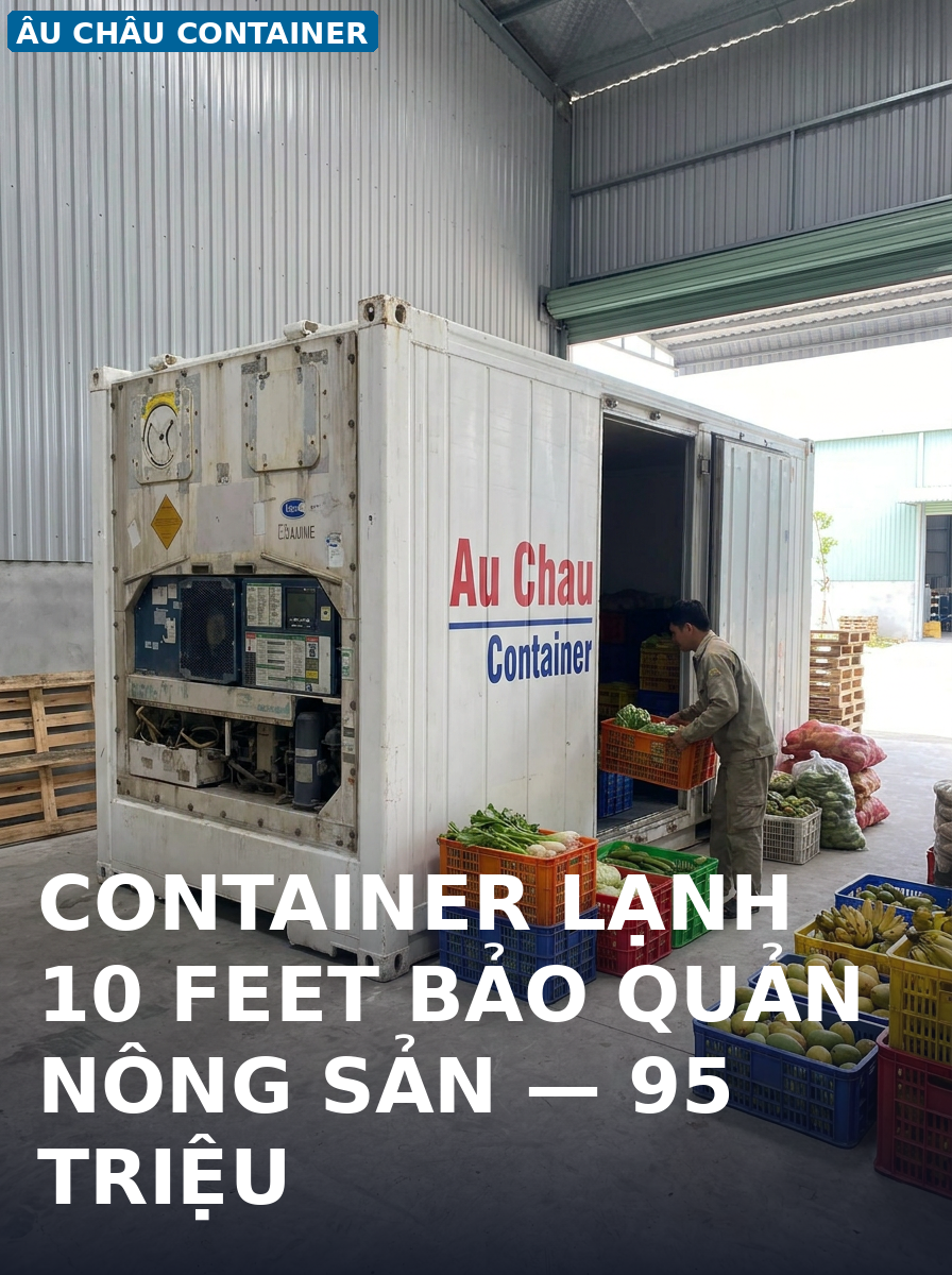 container lạnh 10 feet bảo quản nông sản rau củ quả