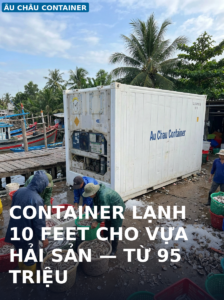 container lạnh 10 feet cho vựa hải sản bến cá - Âu Châu Container