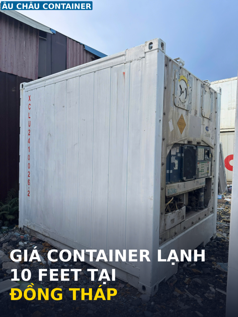 container lanh 10 feet bao quan nong san xoai Dong Thap