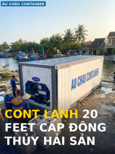 cont lạnh 20 feet cấp đông thủy hải sản