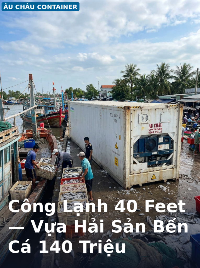 công lạnh 40 feet cho vựa hải sản bến cá giá từ 140 triệu
