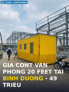 giá cont văn phòng 20 feet tại Bình Dương