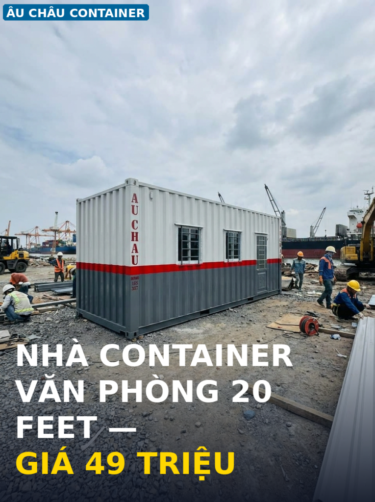 Nhà container văn phòng 20 feet tại Bà Rịa Vũng Tàu giá 49 triệu