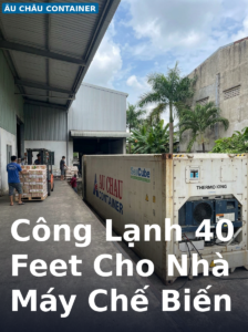 công lạnh 40 feet cho nhà máy chế biến thực phẩm