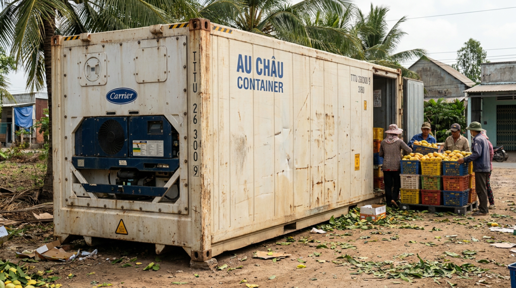 cont lạnh trữ xoài tại An Giang
