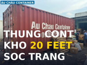 thùng cont khô 20 feet chứa hàng xuất khẩu tại Sóc Trăng