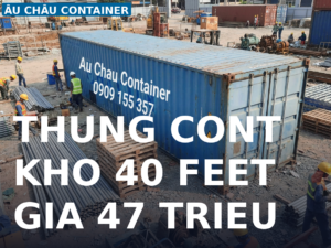 thùng cont khô 40 feet kho vật tư công trình Bình Phước