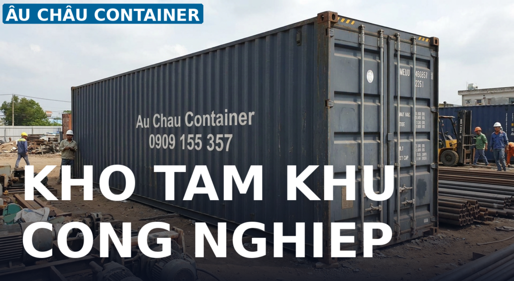 container khô 40HC kho tạm khu công nghiệp Ninh Thuận