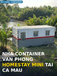 nhà container văn phòng homestay mini tại Cà Mau