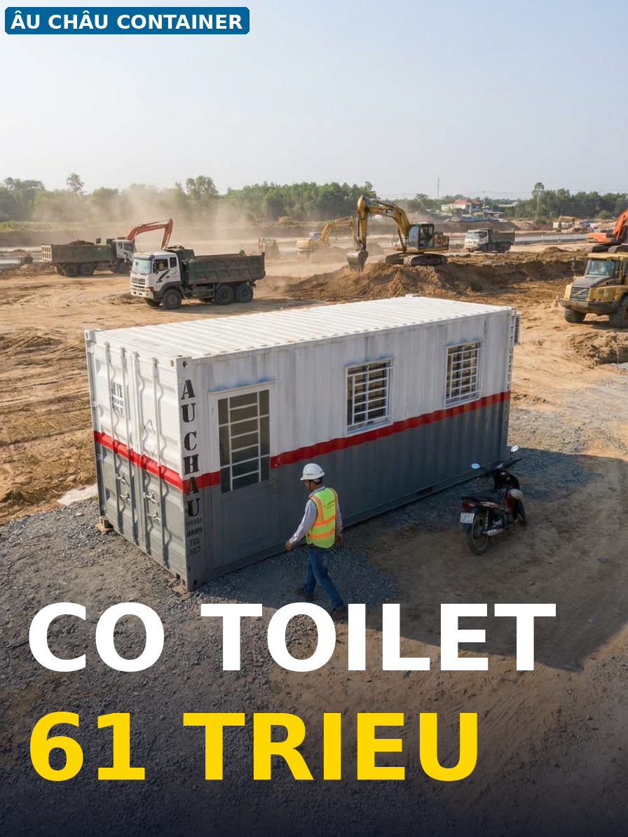 cont văn phòng dự án tạm thời Đồng Nai có toilet